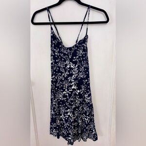 Garage Navy and White Floral Mini Dress